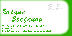 roland stefanov business card